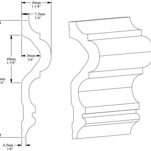 Гибкий молдинг под покраску Orac Decor Orac Luxxus P8050F 2000×120×30 Гибкий молдинг под покраску Orac Decor Orac Luxxus P8050F 2000×120×30