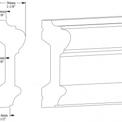 Гибкий молдинг под покраску Orac Decor Orac Luxxus P9010F 2000×91×30