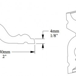 Гибкий молдинг под покраску Orac Decor Select PX175F 2000×50×17