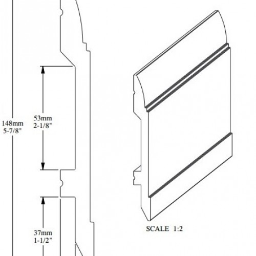 Плинтус под покраску гибкий Orac Decor Axxent SX104F 2000×148×17