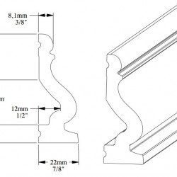 Гибкий молдинг под покраску Orac Decor Select DX174F 2000×60×22