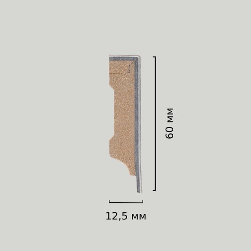 Плинтус МДФ виниловый FineFloor Wood Дуб Фуэго FF-1520/1420, технический рисунок