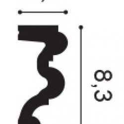 Молдинг под покраску Orac Decor New Classic P4025 2000×83×34