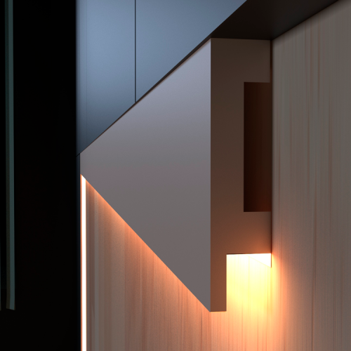 Молдинг под покраску Evrowood M06 LED с подсветкой 2000×80×18 Молдинг под покраску Evrowood M06 LED с подсветкой 2000×80×18