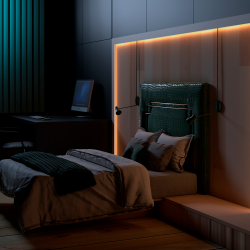 Молдинг под покраску Evrowood M06 LED с подсветкой 2000×80×18