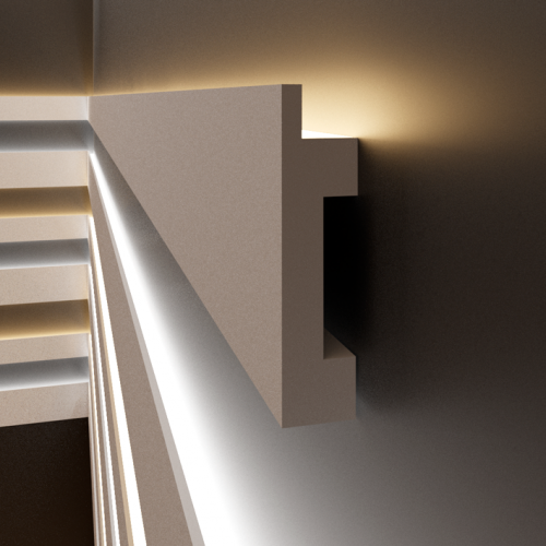 Молдинг под покраску Evrowood M07 LED с подсветкой 2000×120×18 Молдинг под покраску Evrowood M07 LED с подсветкой 2000×120×18