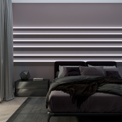 Молдинг под покраску Evrowood M07 LED с подсветкой 2000×120×18