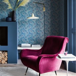 Обои Little Greene London Wallpapers V Carlton House Terrace Blue Plume 0256CTBLUEP