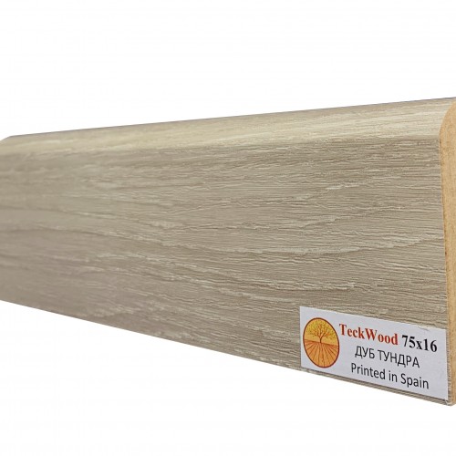 Плинтус МДФ ламинированный TeckWood Дуб Тундра 2150×75×16