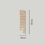 Плинтус деревянный Tarkett Дуб Серый 60х16, технический рисунок