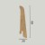 Плинтус деревянный Tarkett Дуб Золотисто-песочный 80х20, технический рисунок