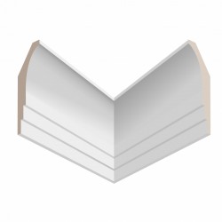 Потолочный плинтус ЛДФ под покраску Ultrawood CR 0026 2440×25×87