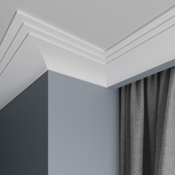 Потолочный плинтус ЛДФ под покраску Ultrawood CR 0026 2440×25×87