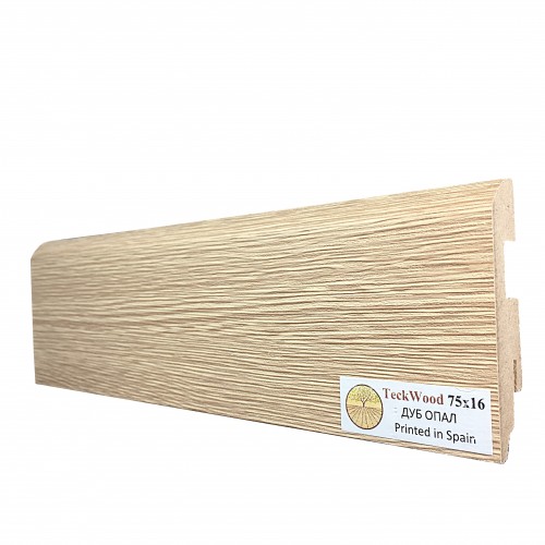 Плинтус МДФ ламинированный TeckWood Дуб Опал 2150×75×16 Плинтус МДФ ламинированный TeckWood Дуб Опал 2150×75×16