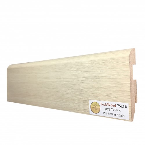 Плинтус МДФ ламинированный TeckWood Дуб Турин 2000×75×16