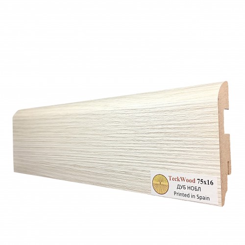 Плинтус МДФ ламинированный TeckWood Дуб Нобл 2150×75×16 Плинтус МДФ ламинированный TeckWood Дуб Нобл 2150×75×16