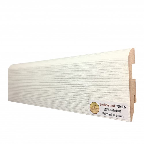Плинтус МДФ ламинированный TeckWood Дуб Бланж 2000×75×16