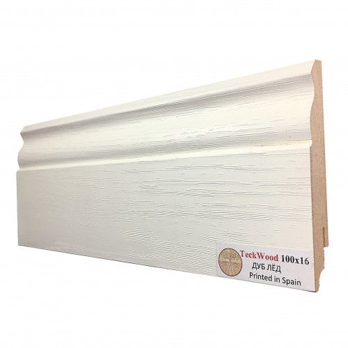 Плинтус МДФ ламинированный TeckWood Дуб Лёд 2150×100×16 Плинтус МДФ ламинированный TeckWood Дуб Лёд 2150×100×16