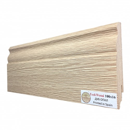 Плинтус МДФ ламинированный TeckWood Дуб Опал 2150×100×16 Плинтус МДФ ламинированный TeckWood Дуб Опал 2150×100×16
