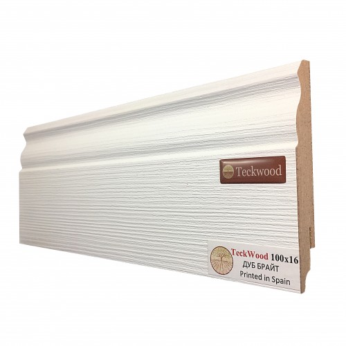 Плинтус МДФ ламинированный TeckWood Дуб Брайт 2150×100×16 Плинтус МДФ ламинированный TeckWood Дуб Брайт 2150×100×16