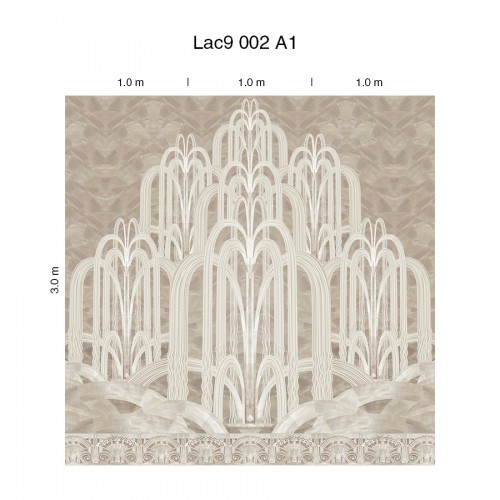 Панно Loymina Lac Deco Lac9 002 A1 3x3 м, общий размер и схема панно