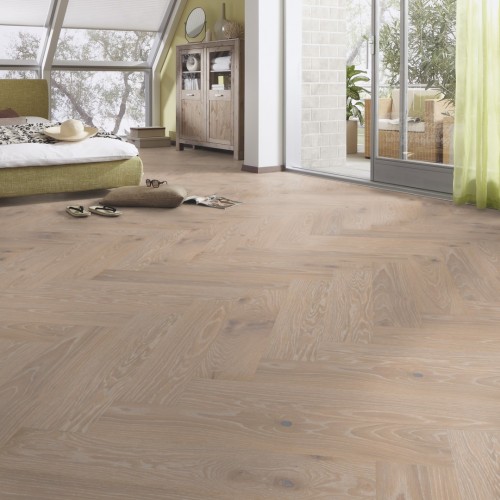 Паркетная доска Meister PS 500 Residence Дуб витал Белоснежный 8803 елка 710×142×13 Паркетная доска Meister PS 500 Residence Дуб витал Белоснежный 8803 елка 710×142×13