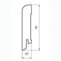 Плинтус деревянный Pedross орех 2500×70×15