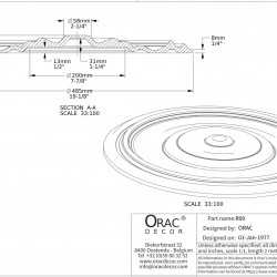 Потолочная розетка Orac Decor R09 48,5см, 3D модель