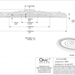 Потолочная розетка под покраску Orac Decor R08 38см