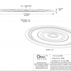 Потолочная розетка Orac Decor R40 74,5см, 3D модель