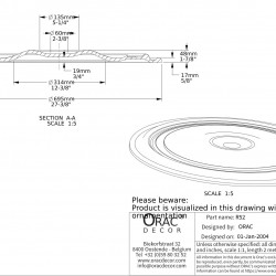 Потолочная розетка под покраску Orac Decor R52 69,5см