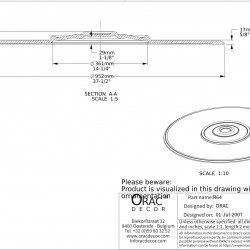 Потолочная розетка Orac Decor R64 95,2см, 3D модель
