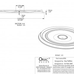 Потолочная розетка Orac Decor R76 62см, 3D модель
