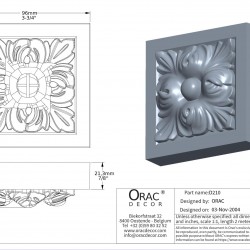 Дверной декор верхний Orac Decor под покраску D210, 3D модель