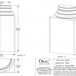 База полуколонны под покраску Orac Decor K1131