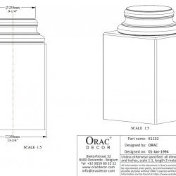 База колонны Orac Decor под покраску K1132, 3D модель