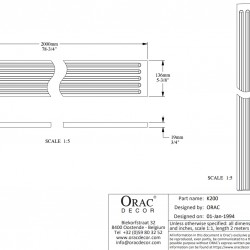 Пилястра под покраску Orac Decor K200