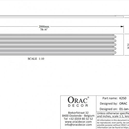 Пилястра под покраску Orac Decor K250