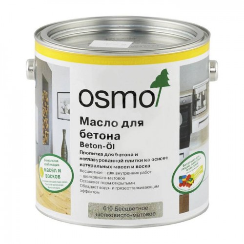 Масло для бетона Osmo Beton Öl 610 Бесцветное 0.75 л Масло для бетона Osmo Beton Öl 610 Бесцветное 0.75 л