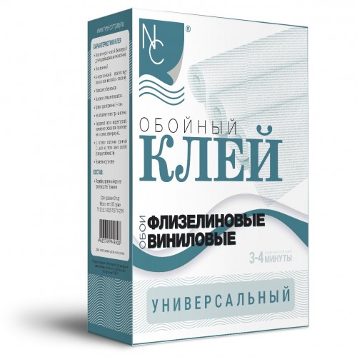Клей для флизелиновых и виниловых обоев New Company Универсальный 0,3 кг Клей для флизелиновых и виниловых обоев New Company Универсальный 0,3 кг
