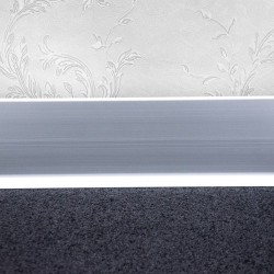 Плинтус алюминиевый Bonkeel ПЛ80 серебро люкс сапожок 2500×78,5×11,2