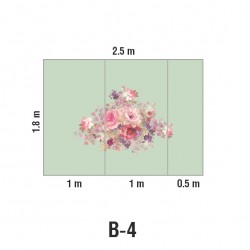 Панно Loymina Classic vol. II French bouquet V9 005 B4 1.8х2.5 м, общий размер и схема панно