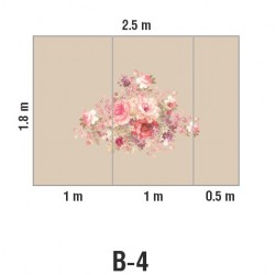 Панно Loymina Classic vol. II French bouquet V9 008 B4 1.8х2.5 м, общий размер и схема панно