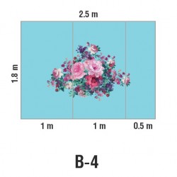 Панно Loymina Classic vol. II French bouquet V9 018 B4 1.8х2.5 м, общий размер и схема панно