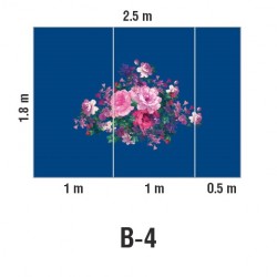 Панно Loymina Classic vol. II French bouquet V9 021 B4 1.8х2.5 м, общий размер и схема панно
