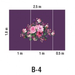 Панно Loymina Classic vol. II French bouquet V9 022 B4 1.8х2.5 м, общий размер и схема панно