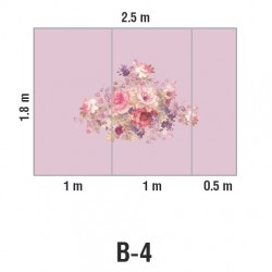 Панно Loymina Classic vol. II French bouquet V9 221 B4 1.8х2.5 м, общий размер и схема панно