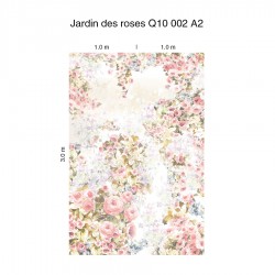 Панно Loymina Sialia Jardin des roses Q10 002 A2 3x2 м, общий размер и схема панно