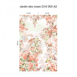 Панно Loymina Sialia Jardin des roses Q10 003 A2 3x2 м, общий размер и схема панно