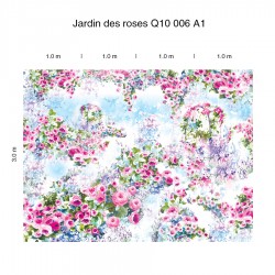 Панно Loymina Sialia Jardin des roses Q10 006 A1 3x4 м, общий размер и схема панно